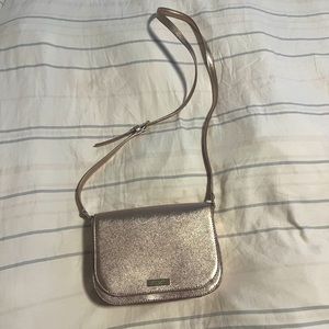 Kate Spade pink irredescent cross body bag